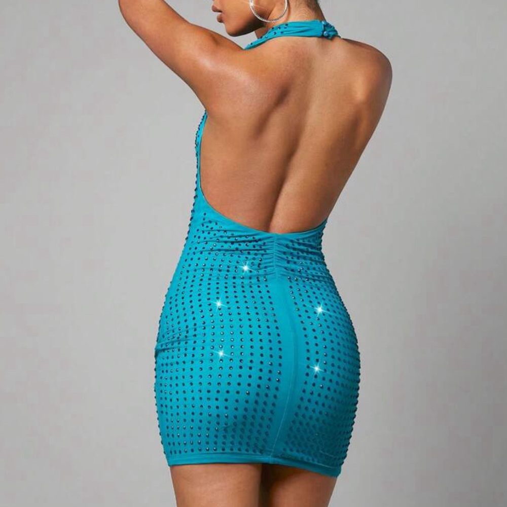 Blue diamond dress